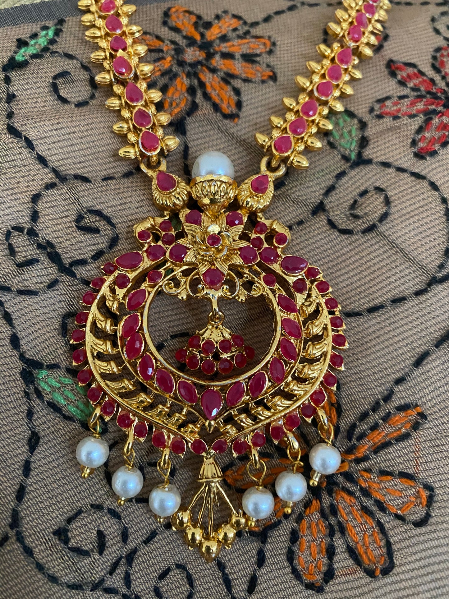 Indian necklace combo earrings wedding jewelry set
