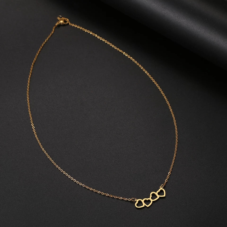 Heart charm necklace stainless jewelry chain non tarnish high quality