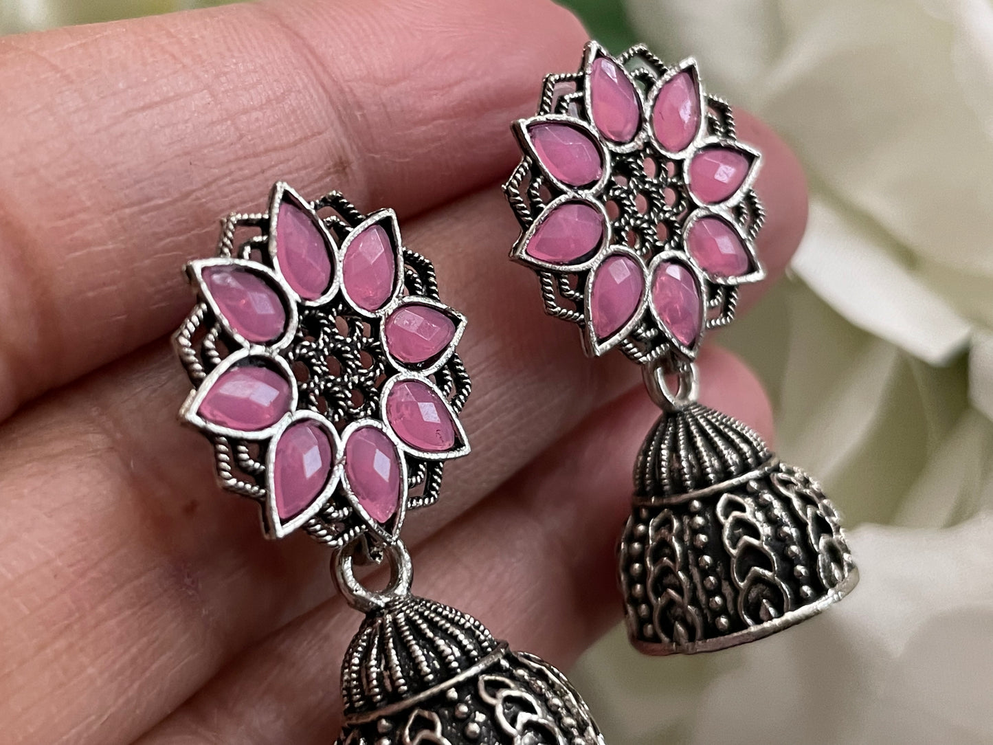 Earrings beautiful antique style small boho jewelry