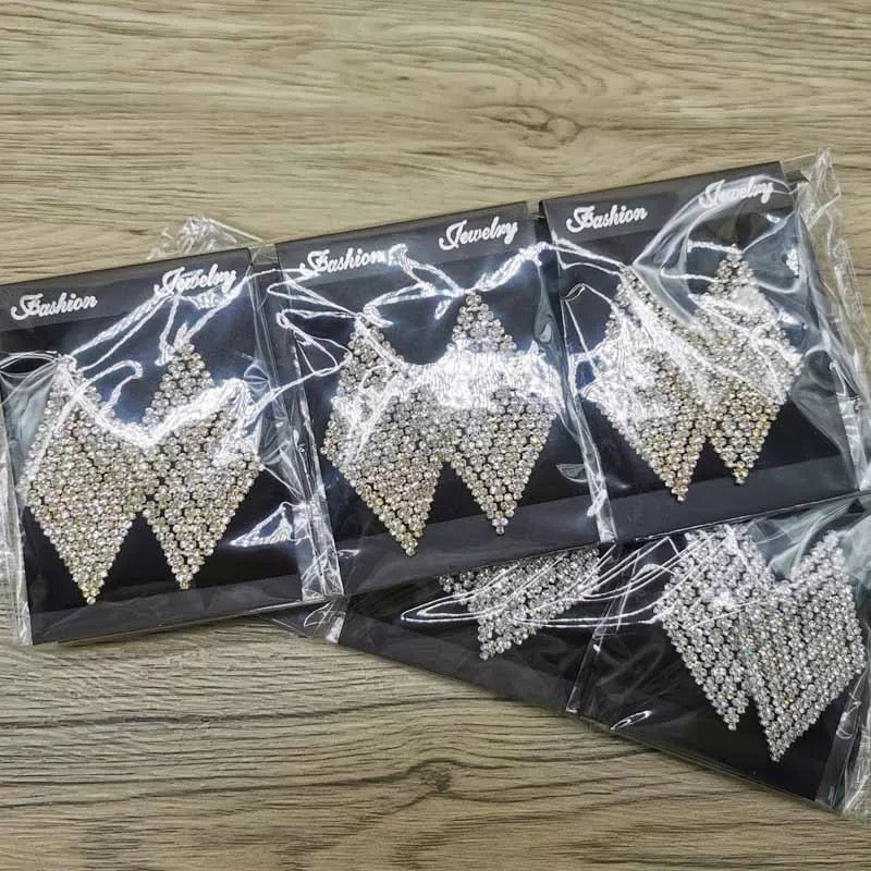 Bling earrings super shiny wedding jewelry