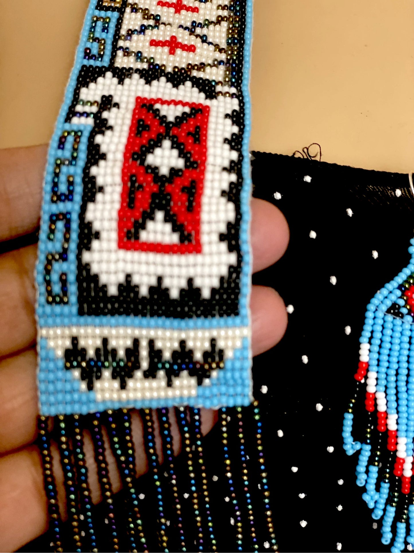 Seed bead necklace Handcrafted boho African jewelry tribal set