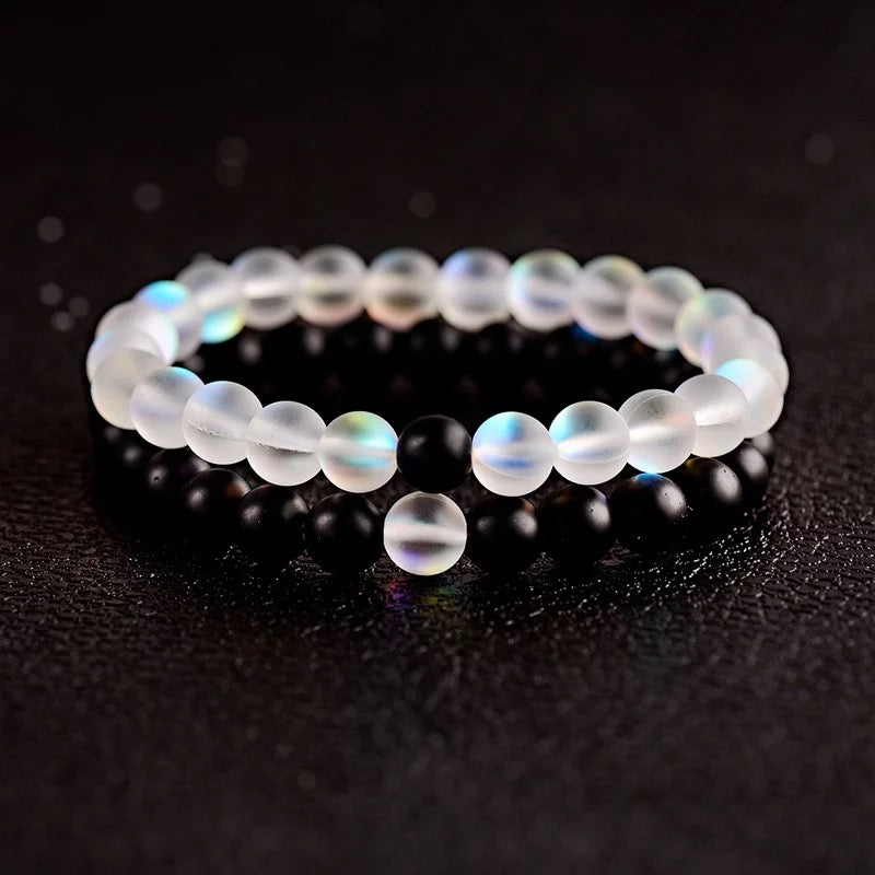 Moonstone Bracelet set natural stone best gift Unisex jewelry
