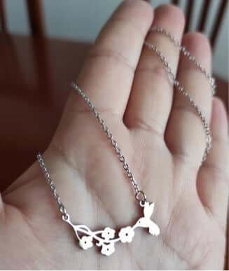 Charm pendent flying bird Necklace stainless steel non fade Jewelry gift