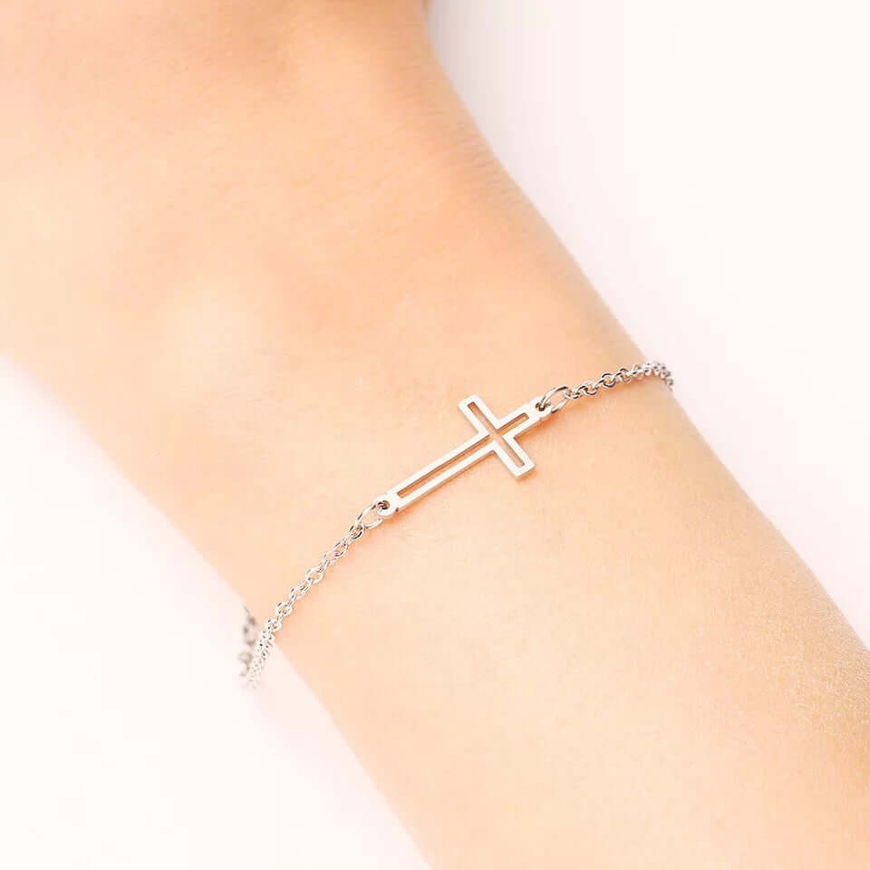 Cross bracelet stainless non fade women jewelry holiday gift