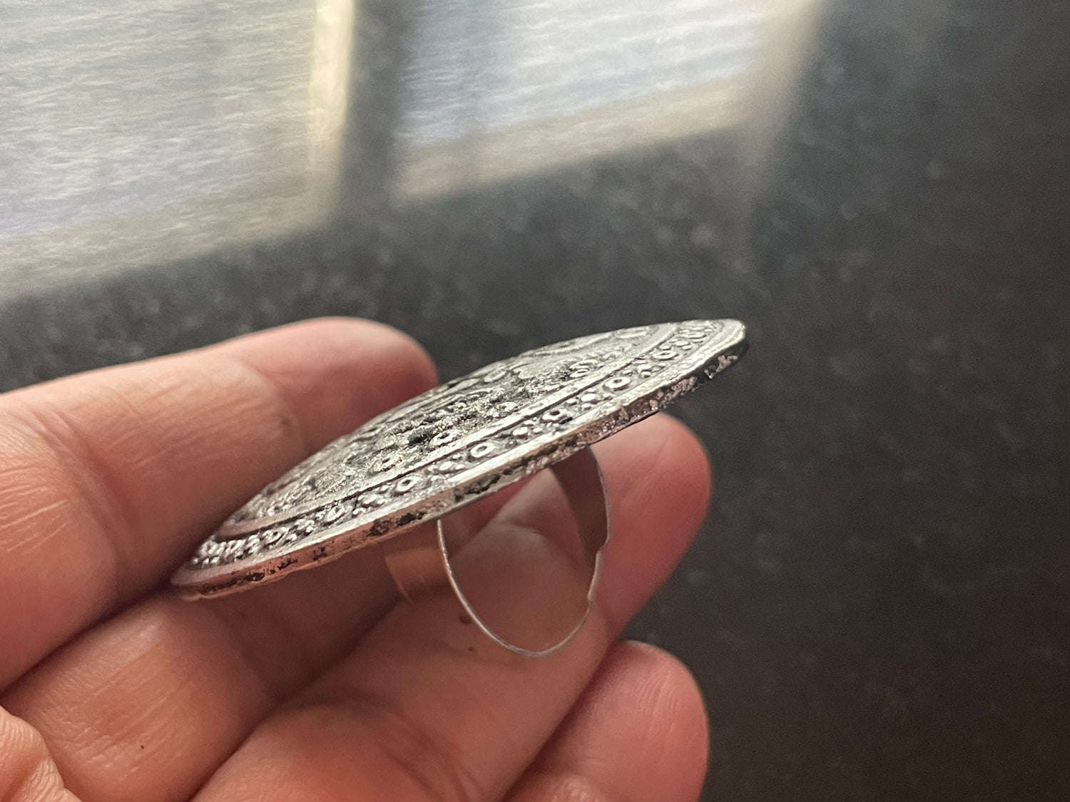 Ring antique look unique adjustable peacock jewelry