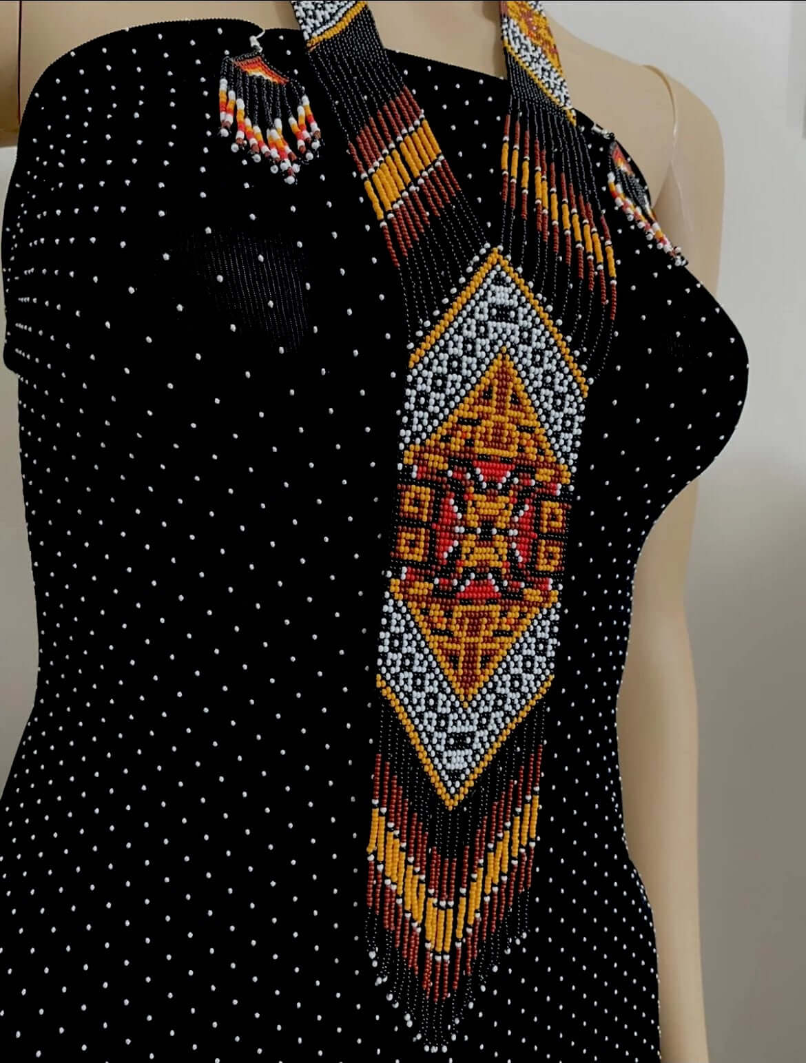 Bead necklace set handcrafted artisan African/boho jewelry set gift for women