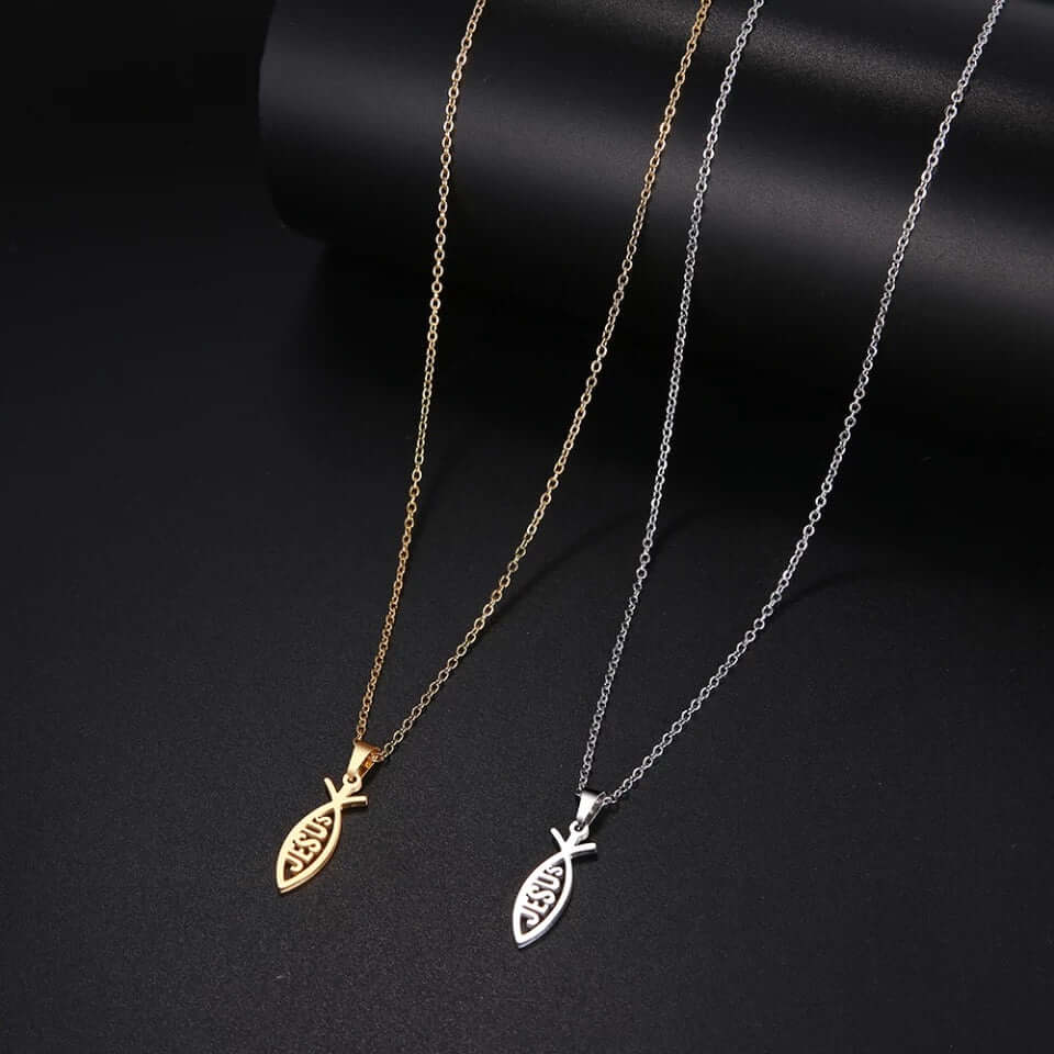 Charm necklace Religious Jesus god protection jewelry male/female