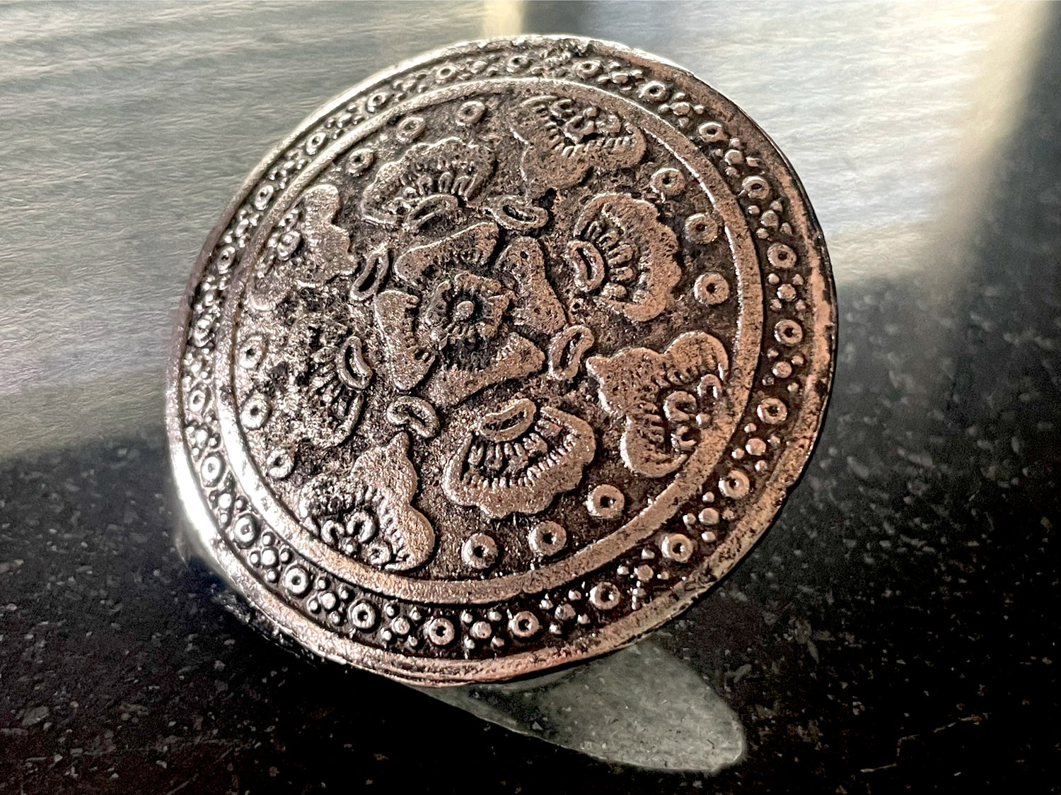 Ring antique look unique adjustable peacock jewelry