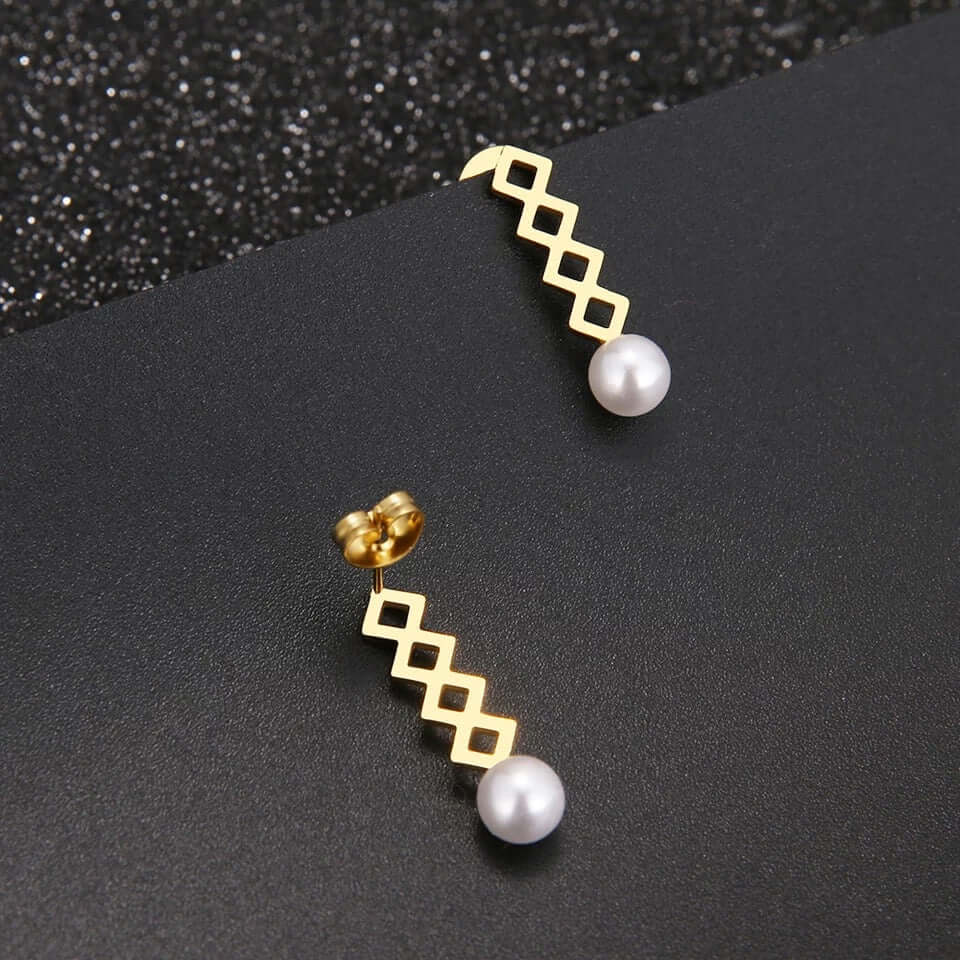 Golden Earrings stainless high quality no rust no fade