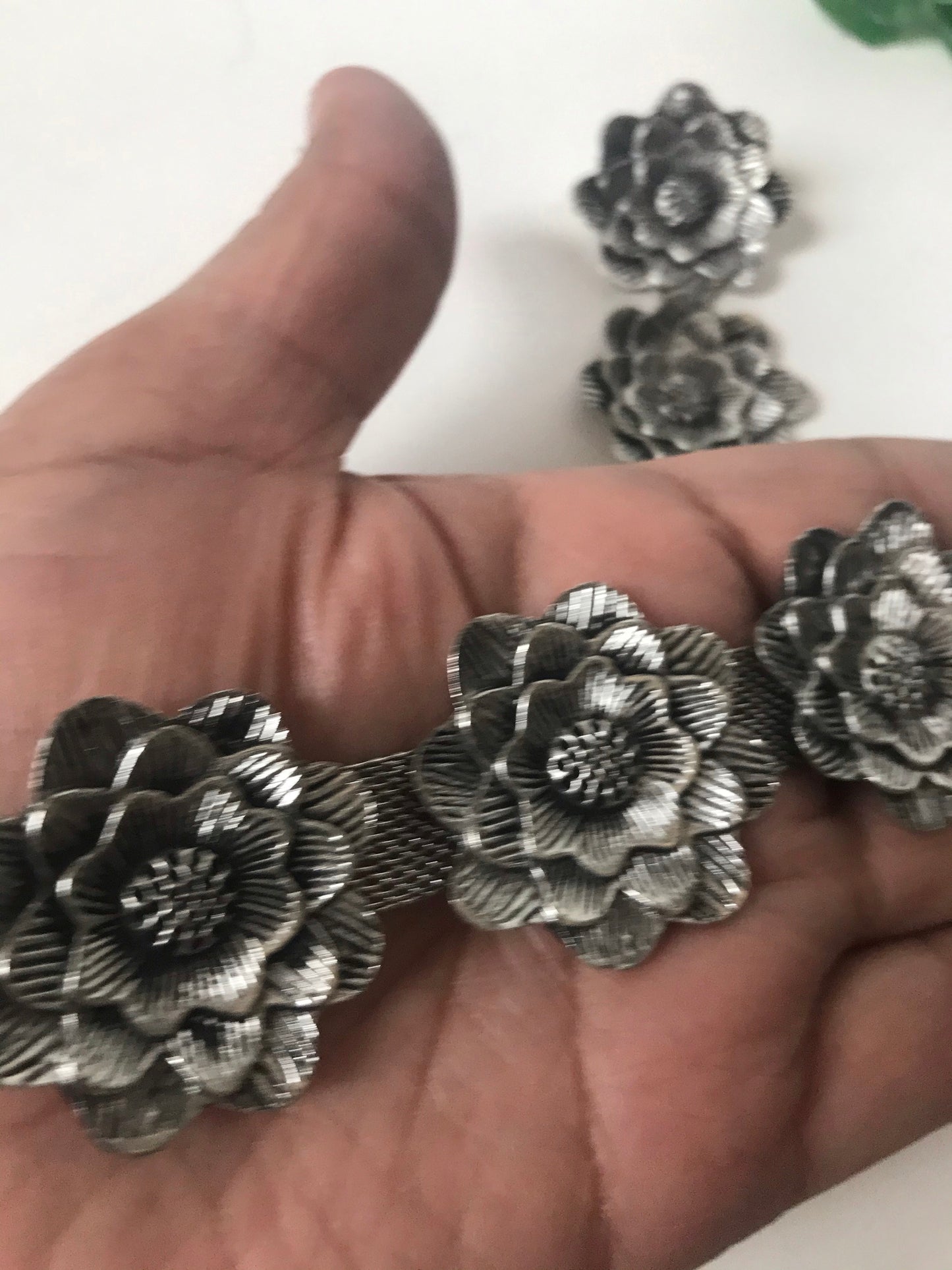 Necklace earrings oxidized bohemian Indian jewelry