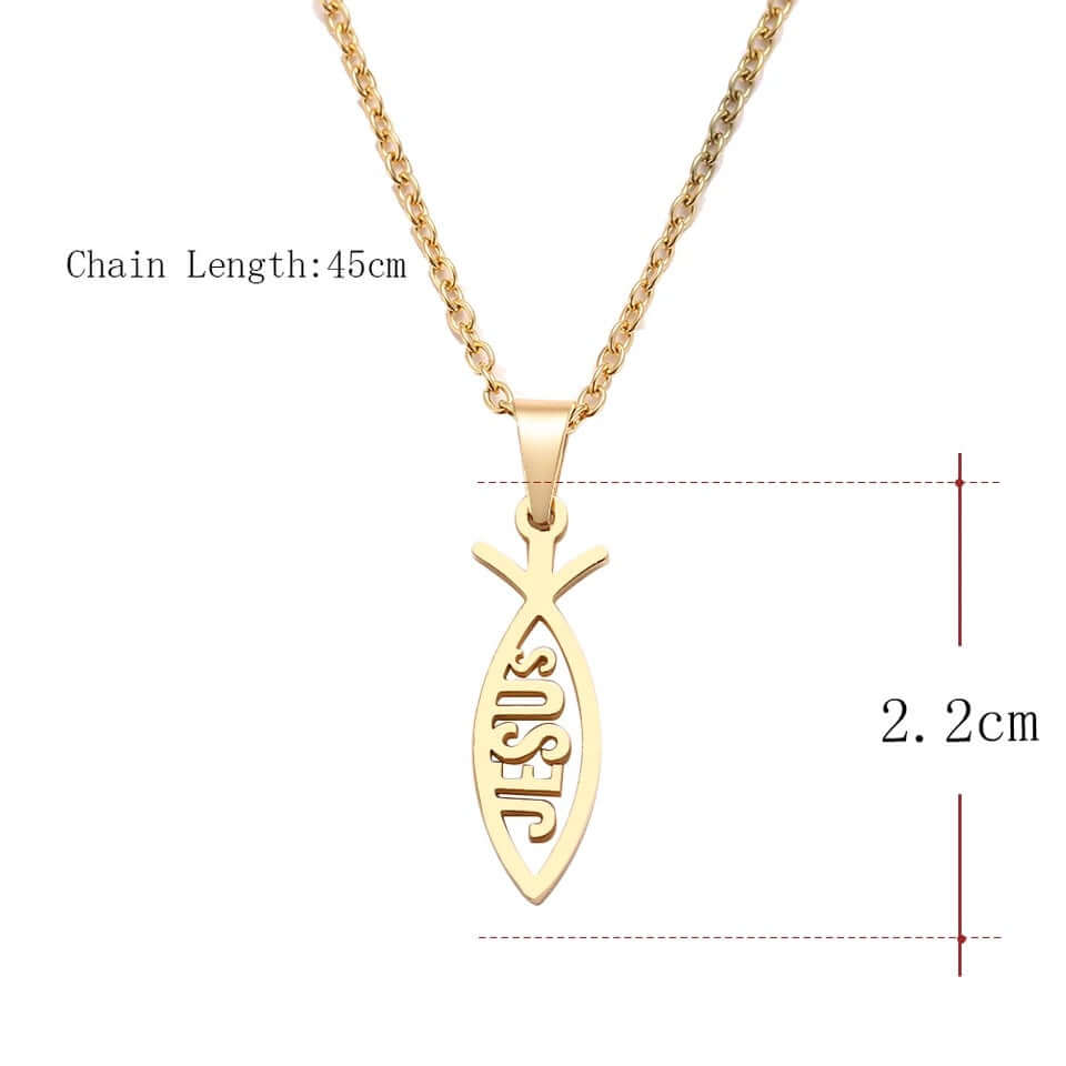 Charm necklace Religious Jesus god protection jewelry male/female
