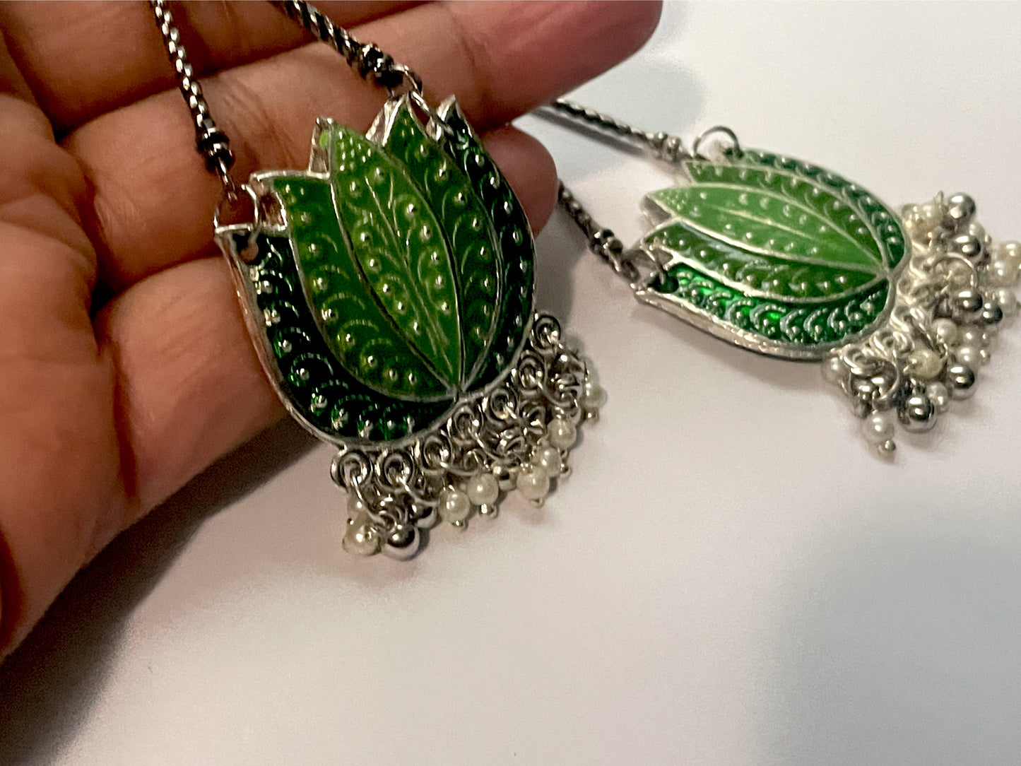 Earrings long lotus flower jewelry