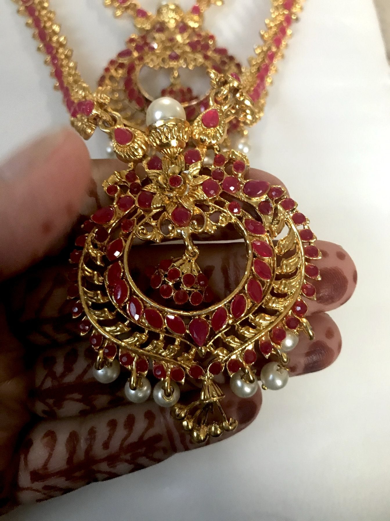 Indian necklace combo earrings wedding jewelry set
