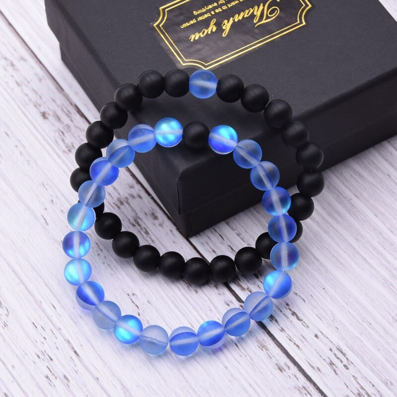 Moonstone Bracelet set natural stone best gift Unisex jewelry