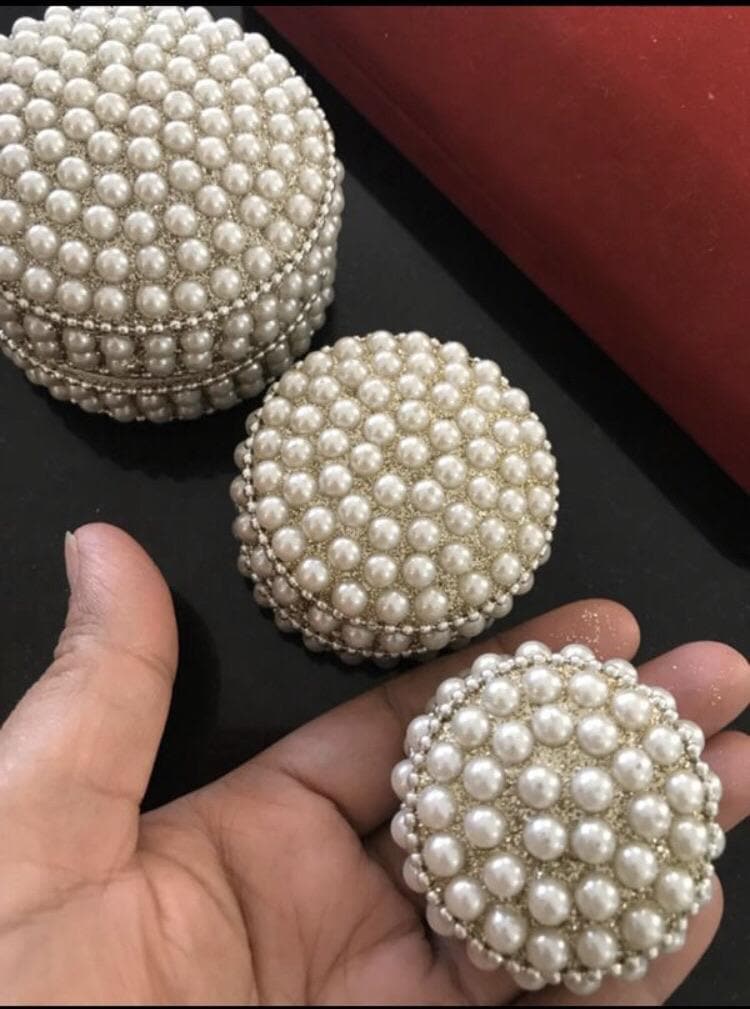 Pearl box set of 3 in 1 Handcrafted nesting gift/ favors