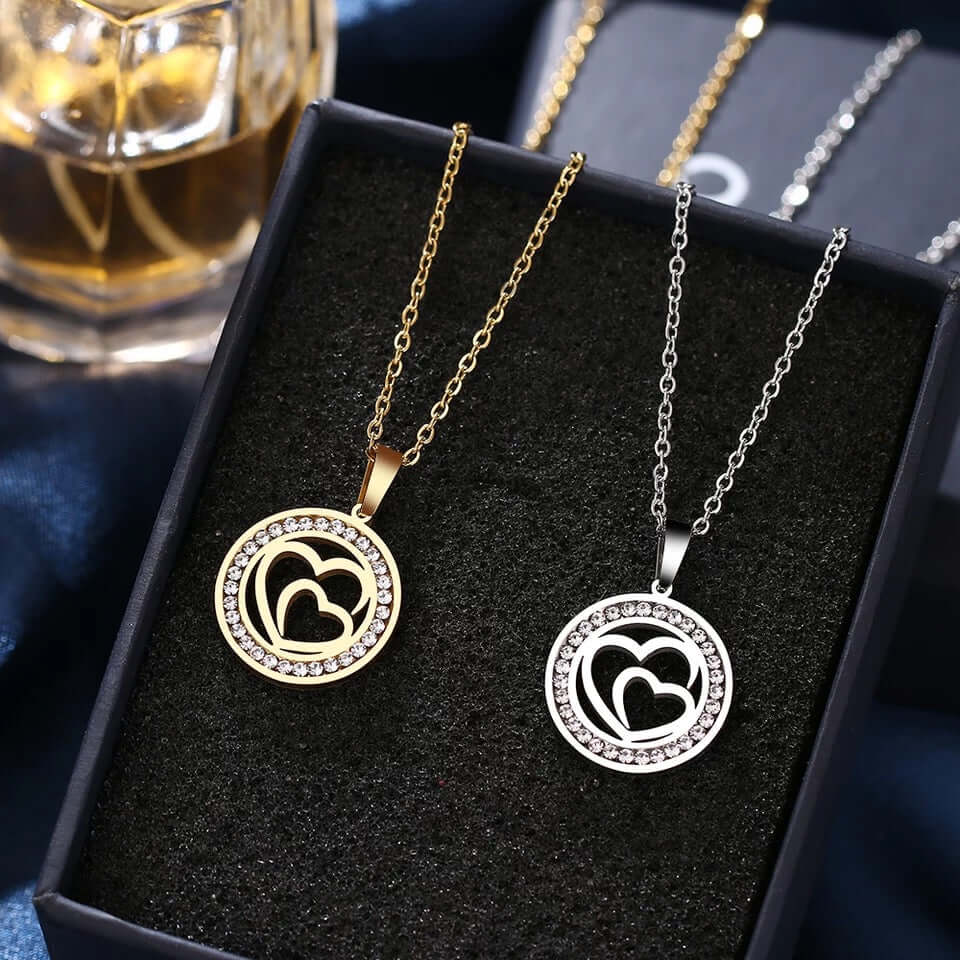 Charm pendant heart non tarnish quality woman jewelry necklace gift