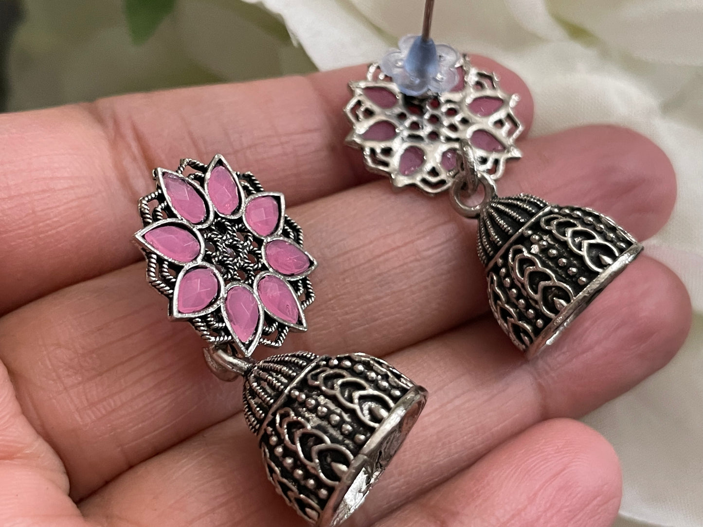 Earrings beautiful antique style small boho jewelry