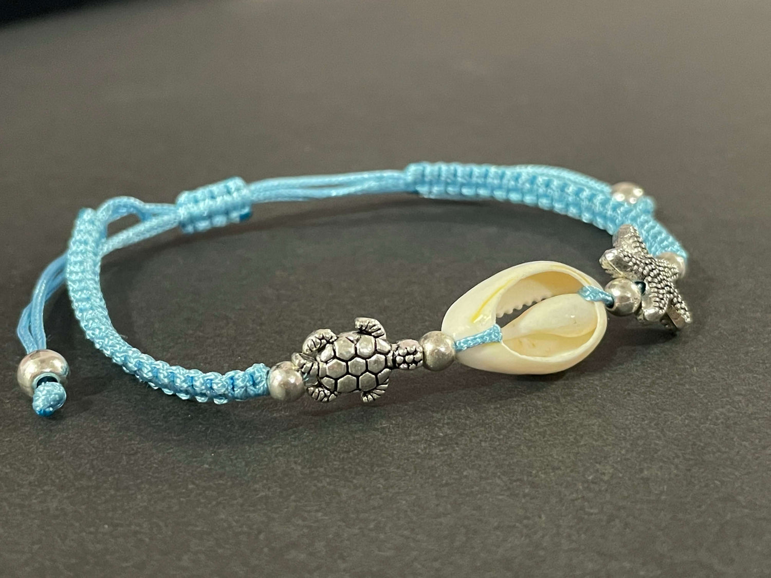 Charm bracelet bohemian style seashell braided adjustable jewelry