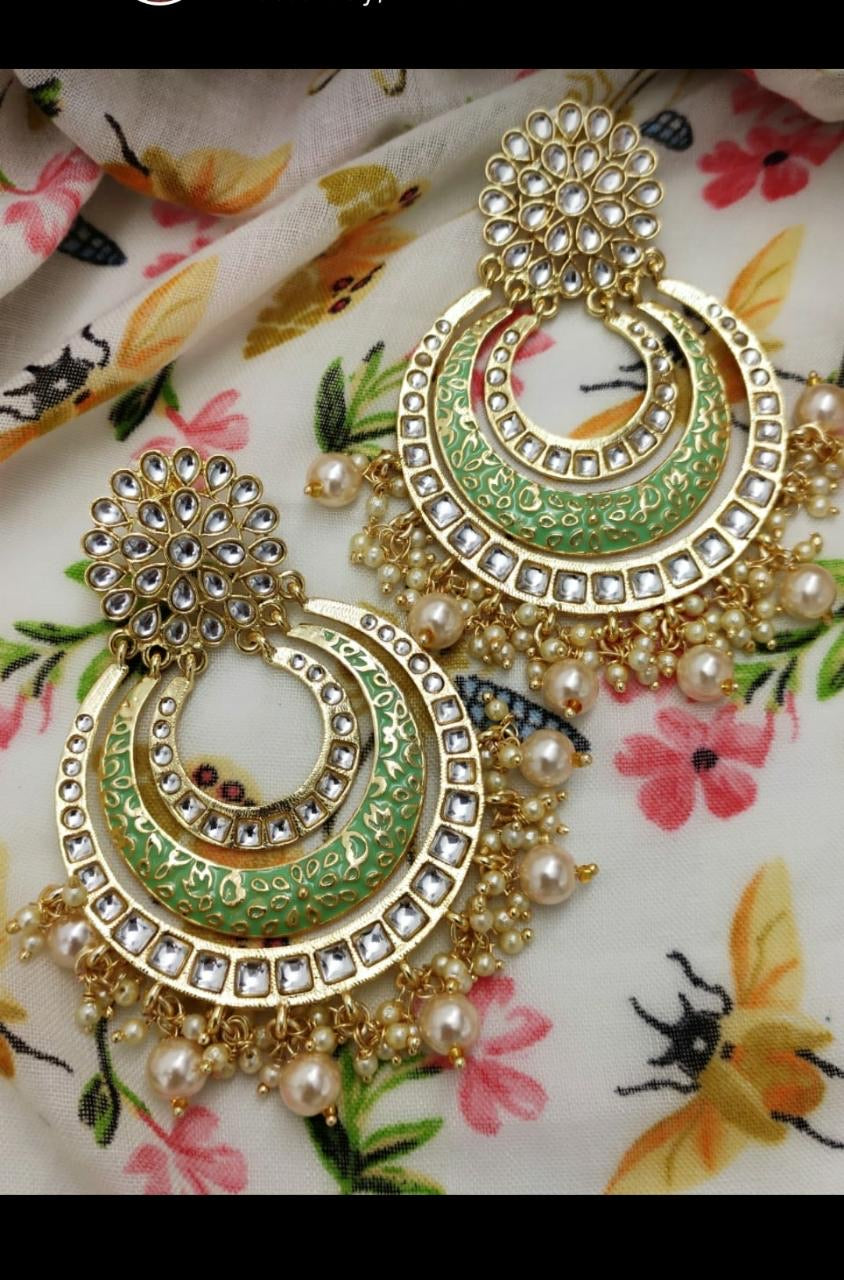 Moon Earrings Beautiful chandbali Earrings Ethnic Design