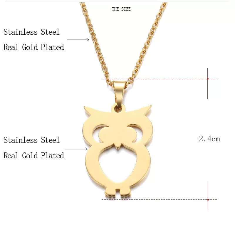 Charm Owl necklace earring set non fade jewelry gift high quality