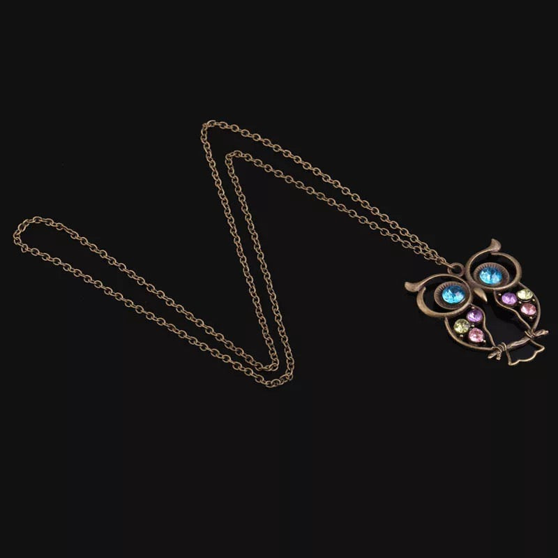 2 owl necklace charm pendant lightweight holiday gift