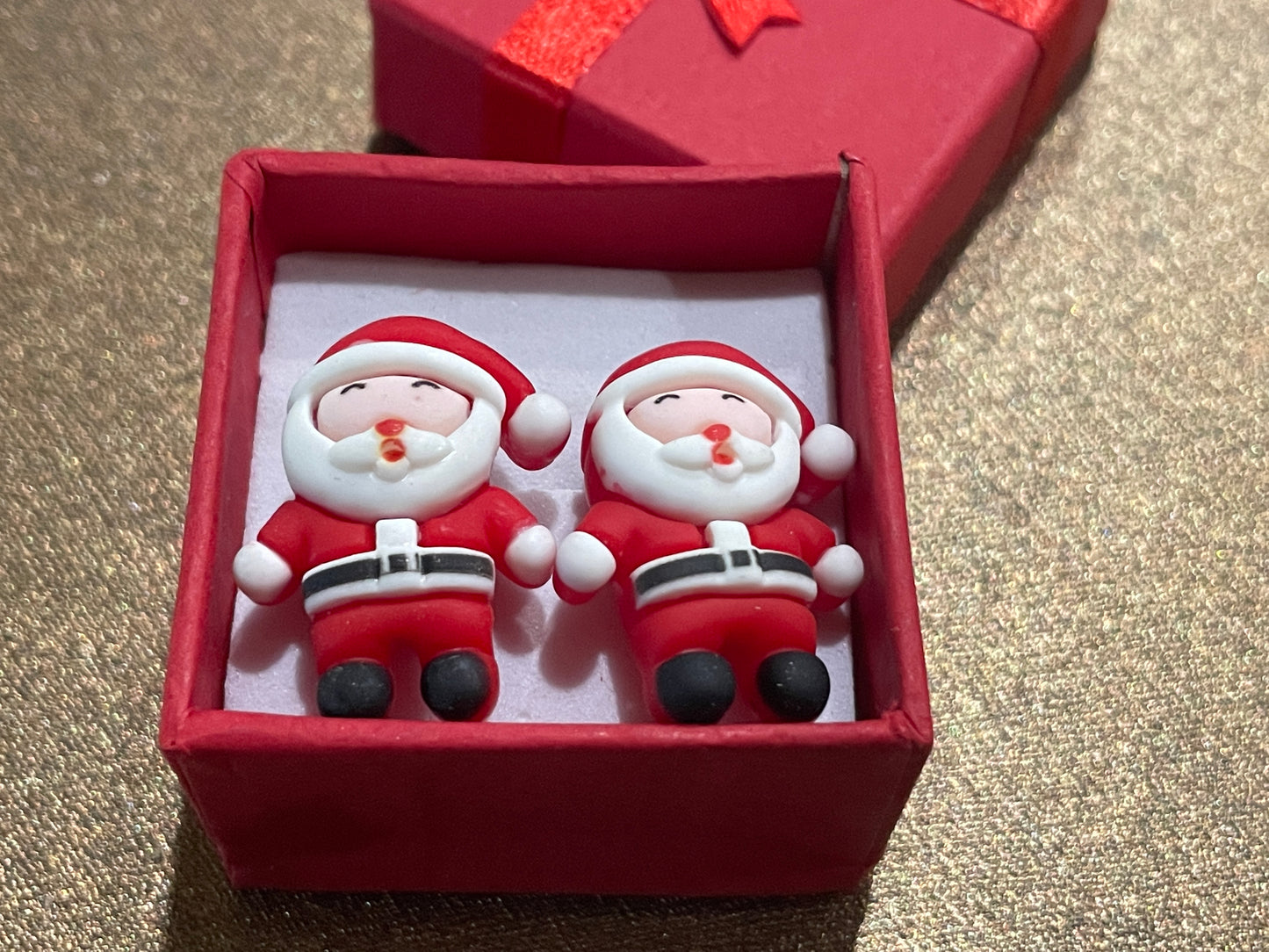 2 pair Christmas earrings holiday jewelry gift