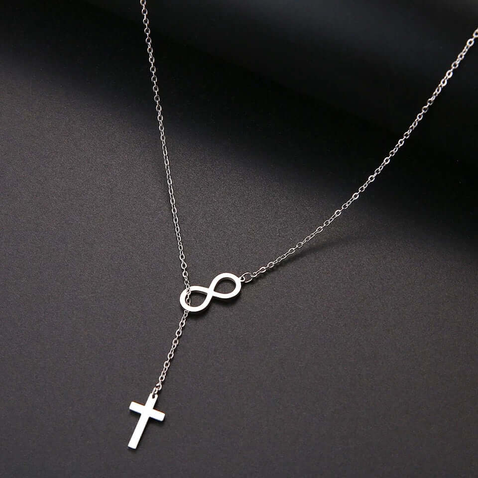 Cross necklace charm infinity pendant stainless jewelry no fade quality