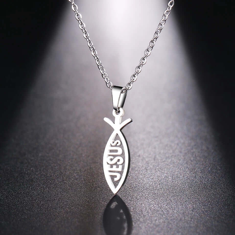 Charm necklace Religious Jesus god protection jewelry male/female