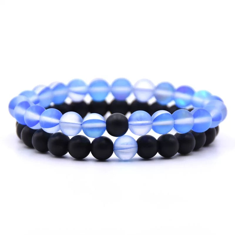 Moonstone Bracelet set natural stone best gift Unisex jewelry