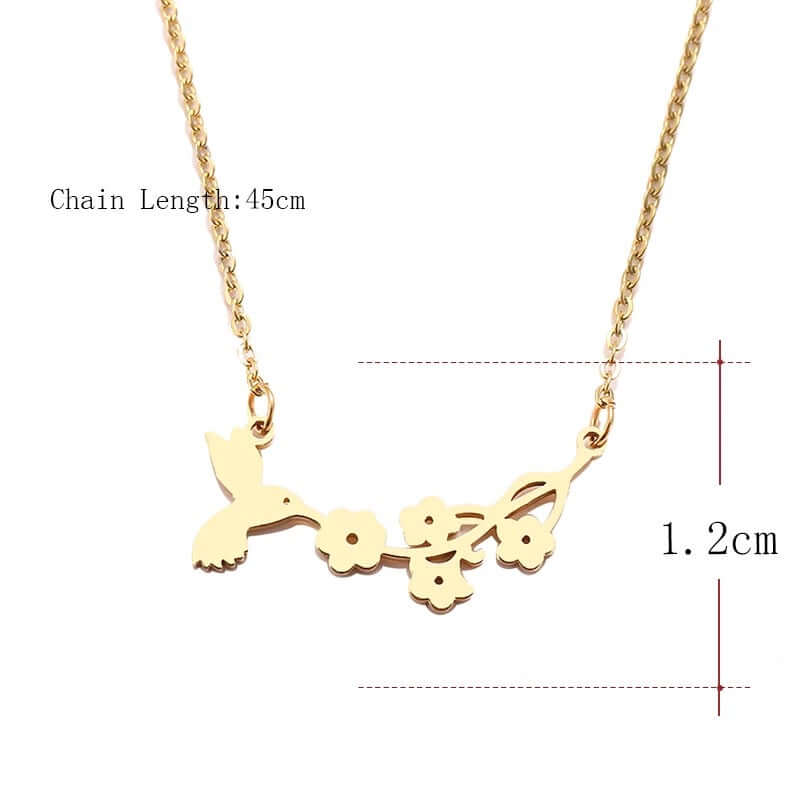 Charm pendent flying bird Necklace stainless steel non fade Jewelry gift