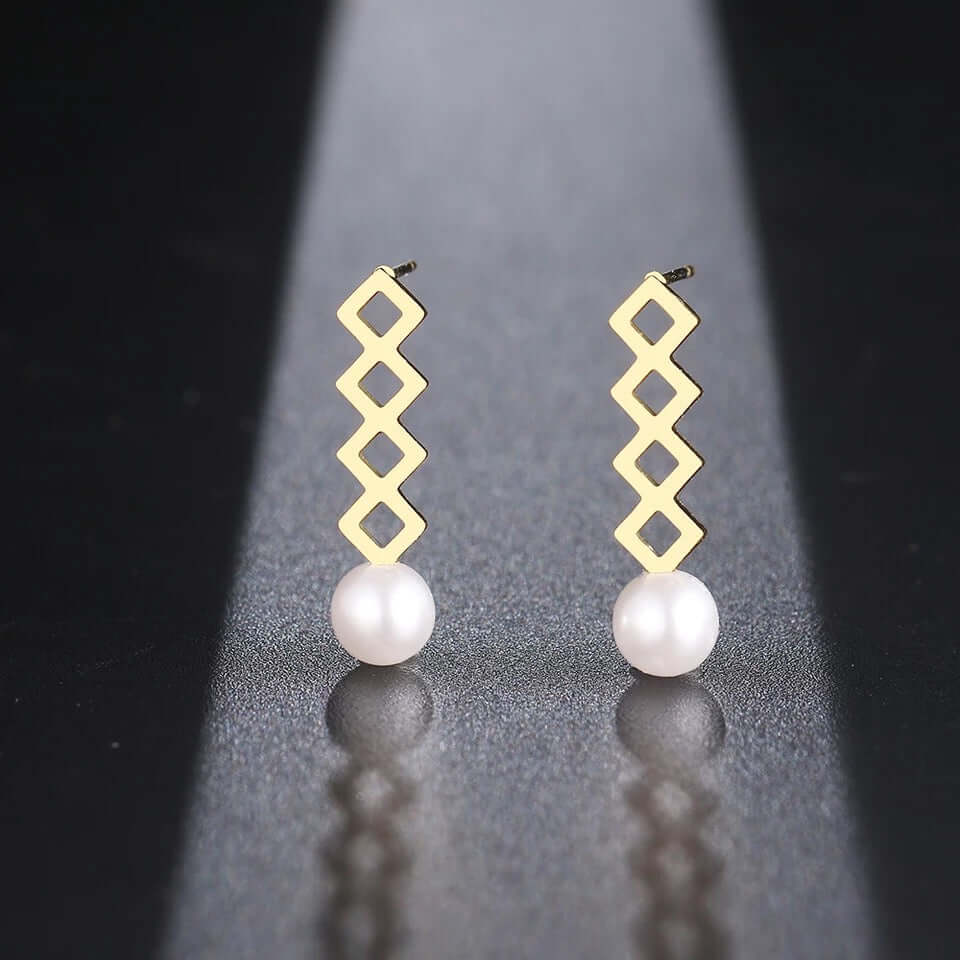 Golden Earrings stainless high quality no rust no fade