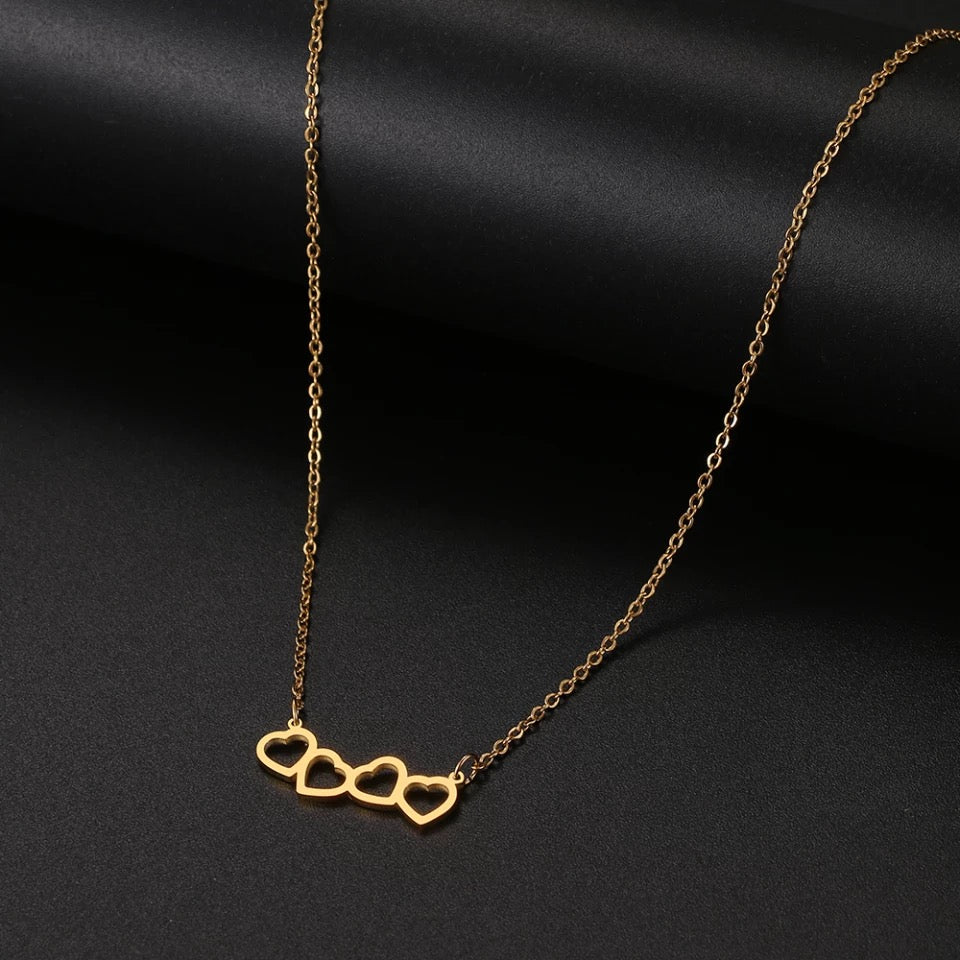 Heart charm necklace stainless jewelry chain non tarnish high quality