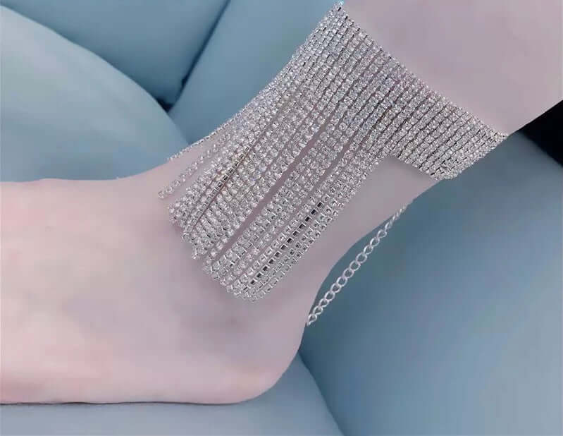 Anklet 1 pair Leg chain bracelet rhinestone Jewelry for Women
