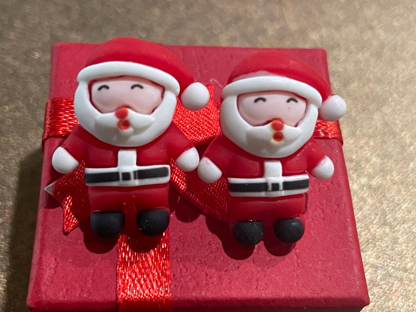 2 pair Christmas earrings holiday jewelry gift