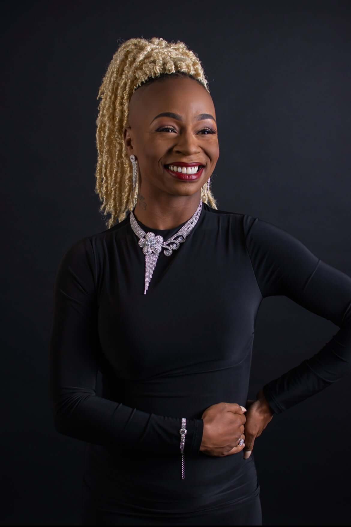 Bridal set necklace combo 4 piece wedding jewelry rhinestone silver accessory