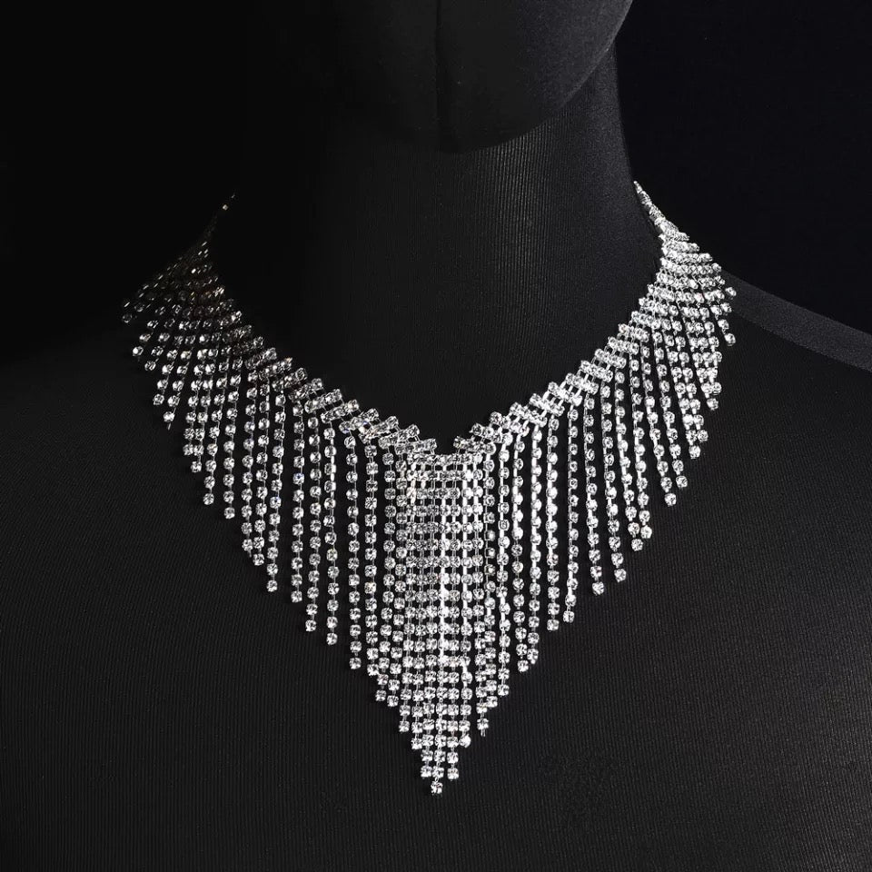 Necklace earrings bracelet set Holiday shine combo jewelry gift