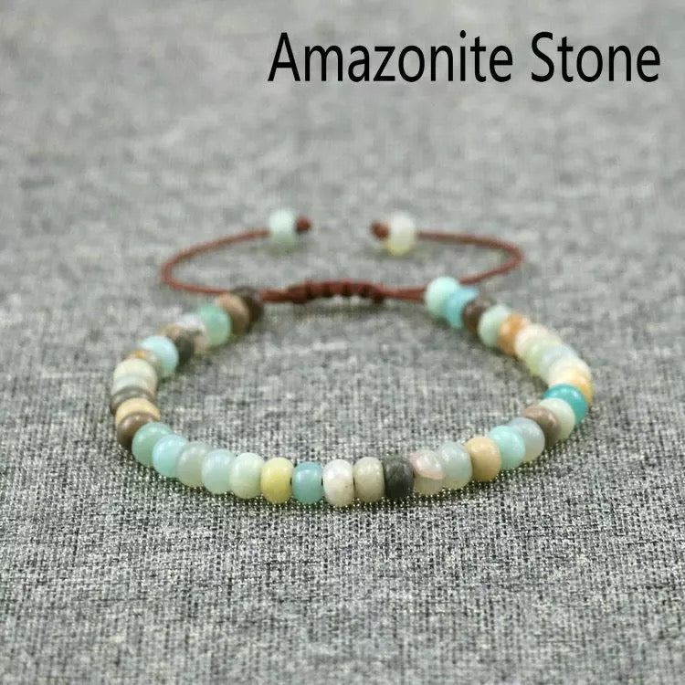 Natural stone bracelet semi precious Amazonite jewelry