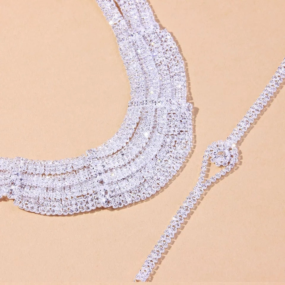 Pageant jewelry bridal necklace earrings set gift