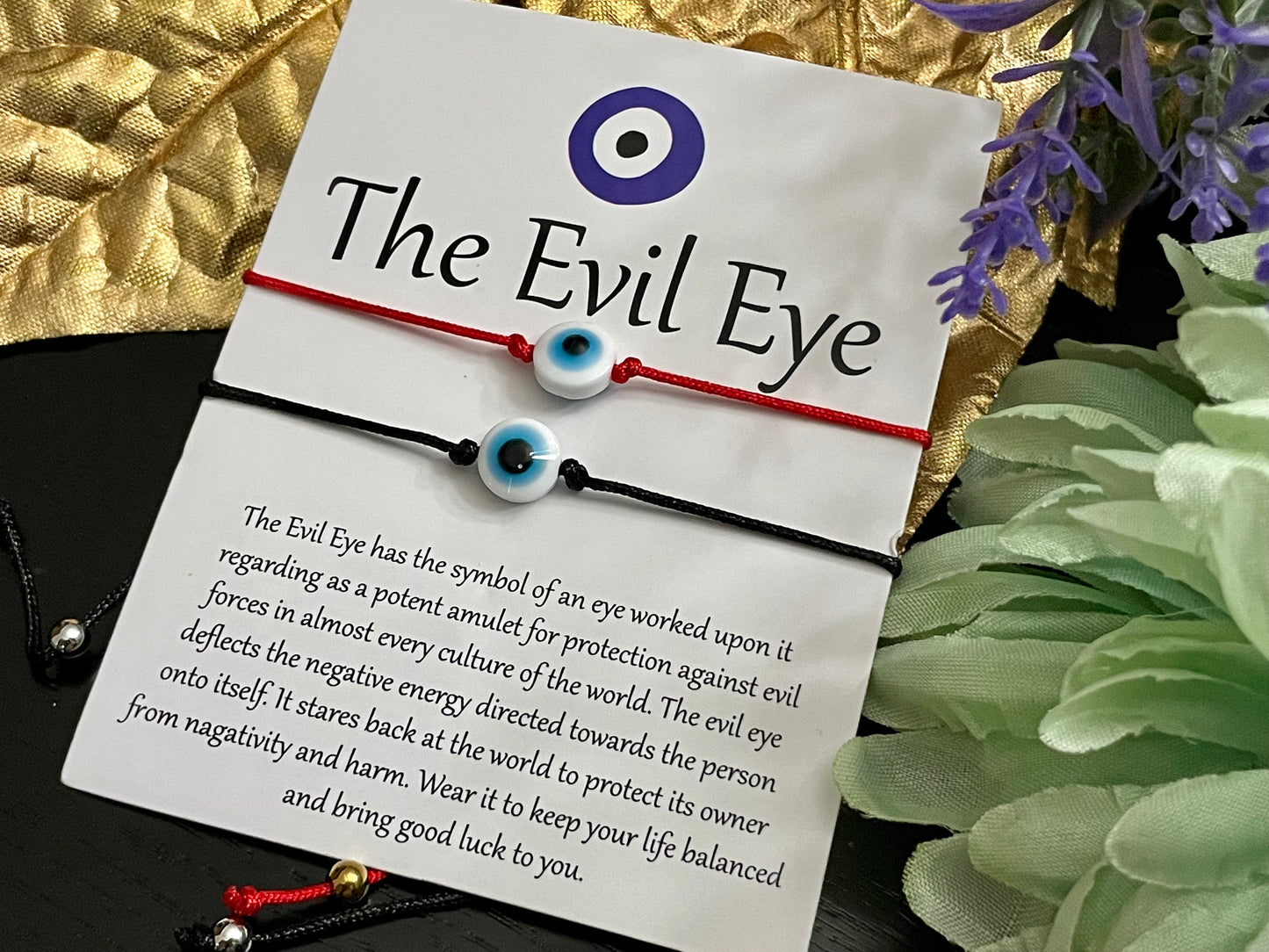 Bracelet pair evil eye thread pull jewelry gift