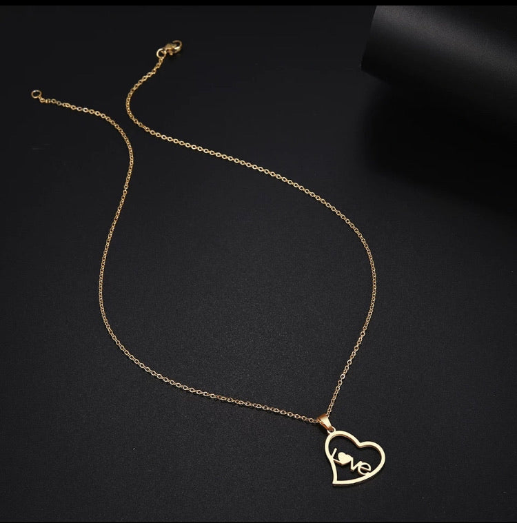 Heart pendant necklace non tarnish high quality charm gift jewelry