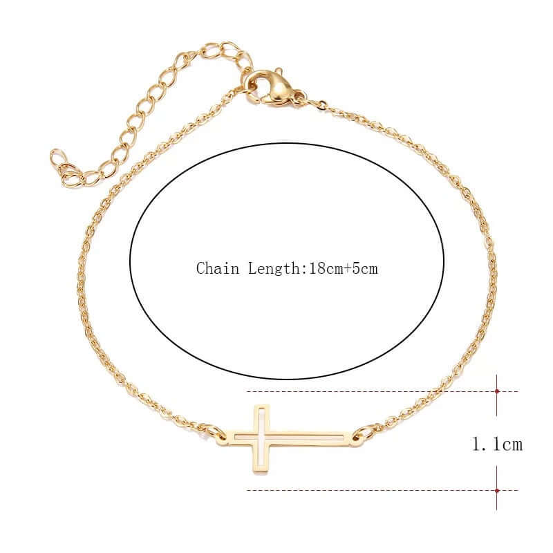 Cross bracelet stainless non fade women jewelry holiday gift