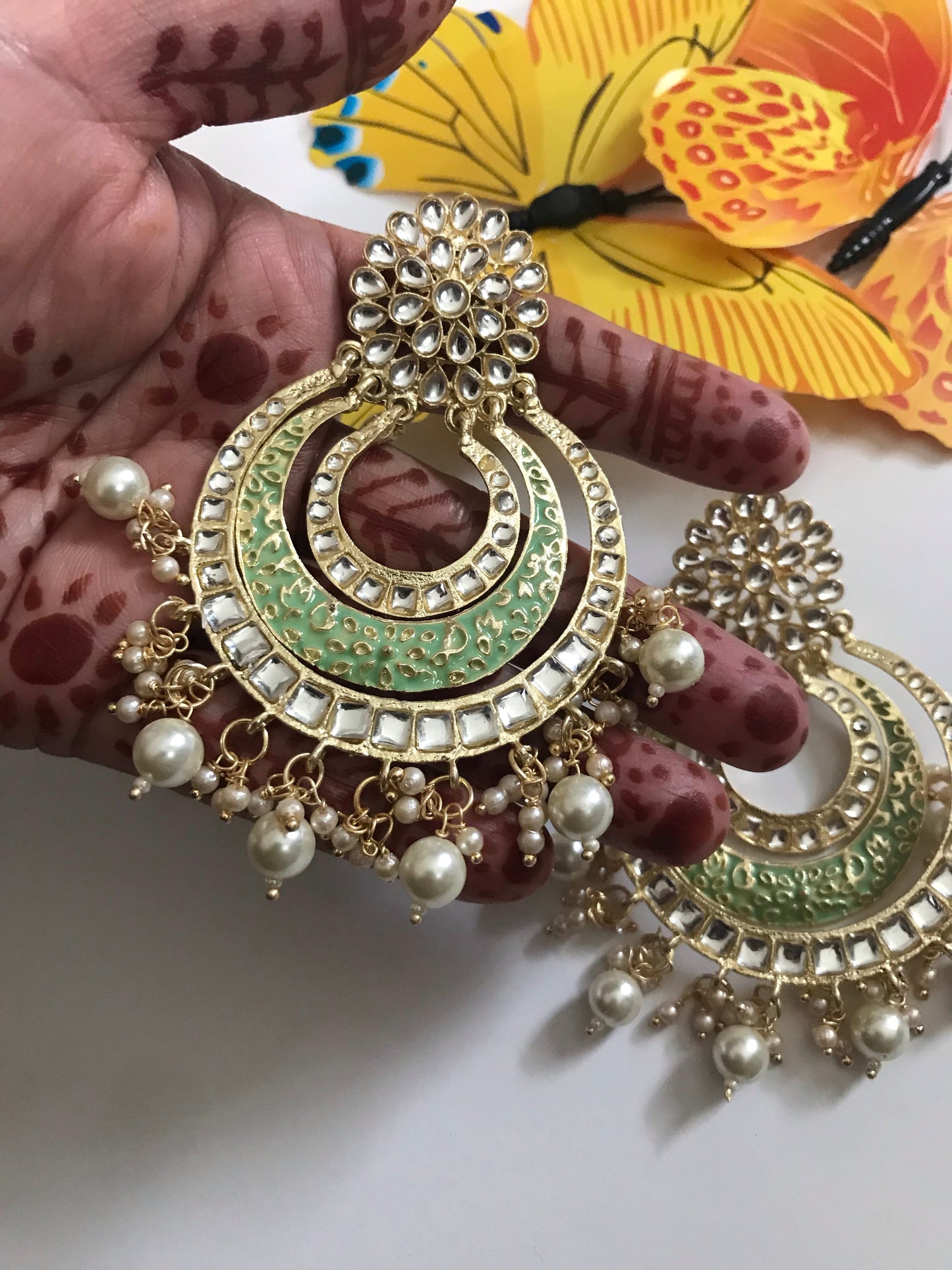 Moon Earrings Beautiful chandbali Earrings Ethnic Design