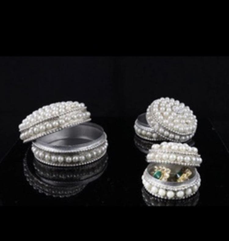 Pearl box set of 3 in 1 Handcrafted nesting gift/ favors