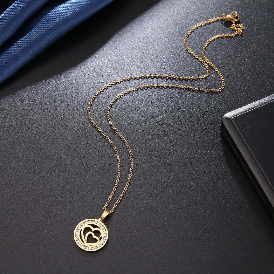 Charm pendant heart non tarnish quality woman jewelry necklace gift
