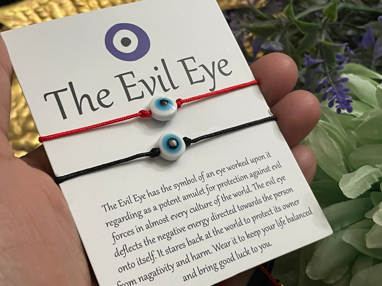 Bracelet pair evil eye thread pull jewelry gift