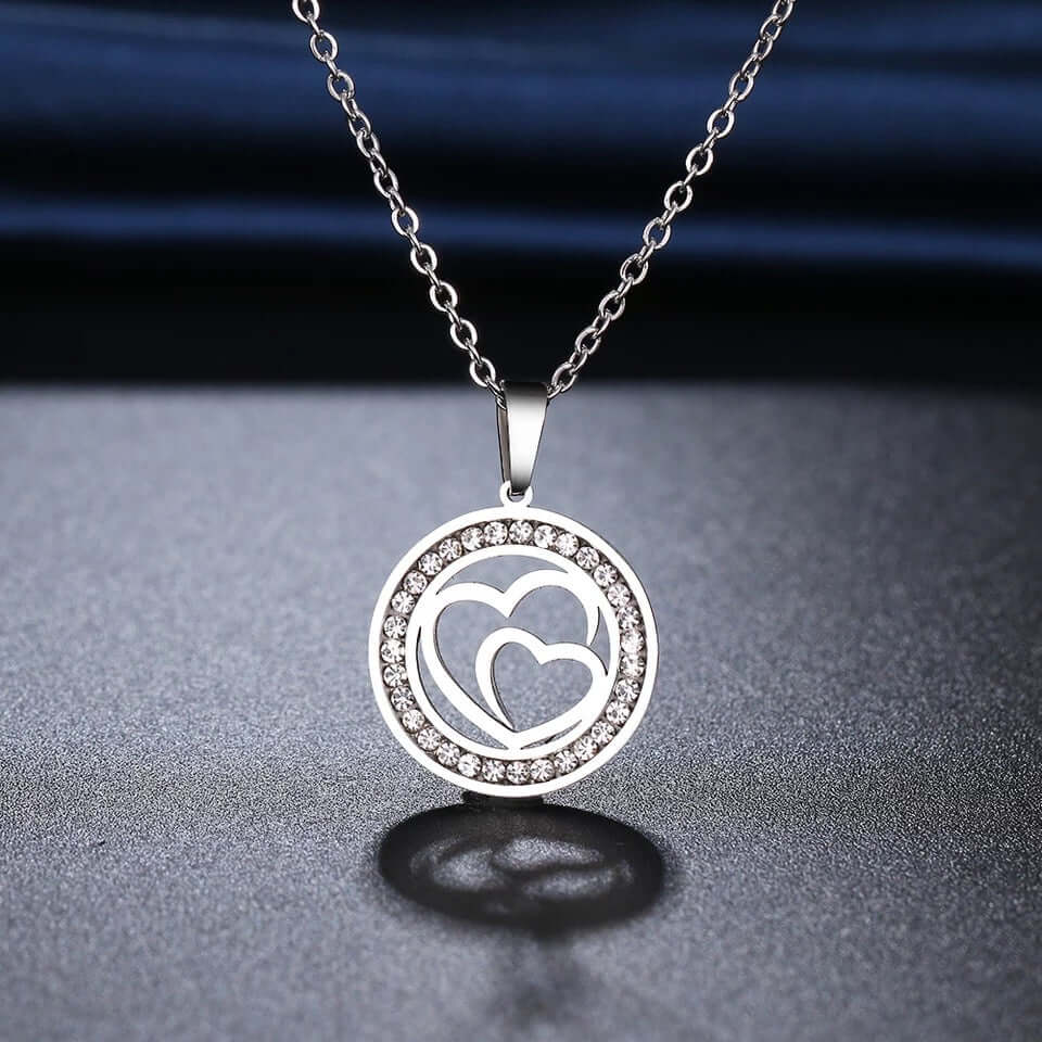 Charm pendant heart non tarnish quality woman jewelry necklace gift