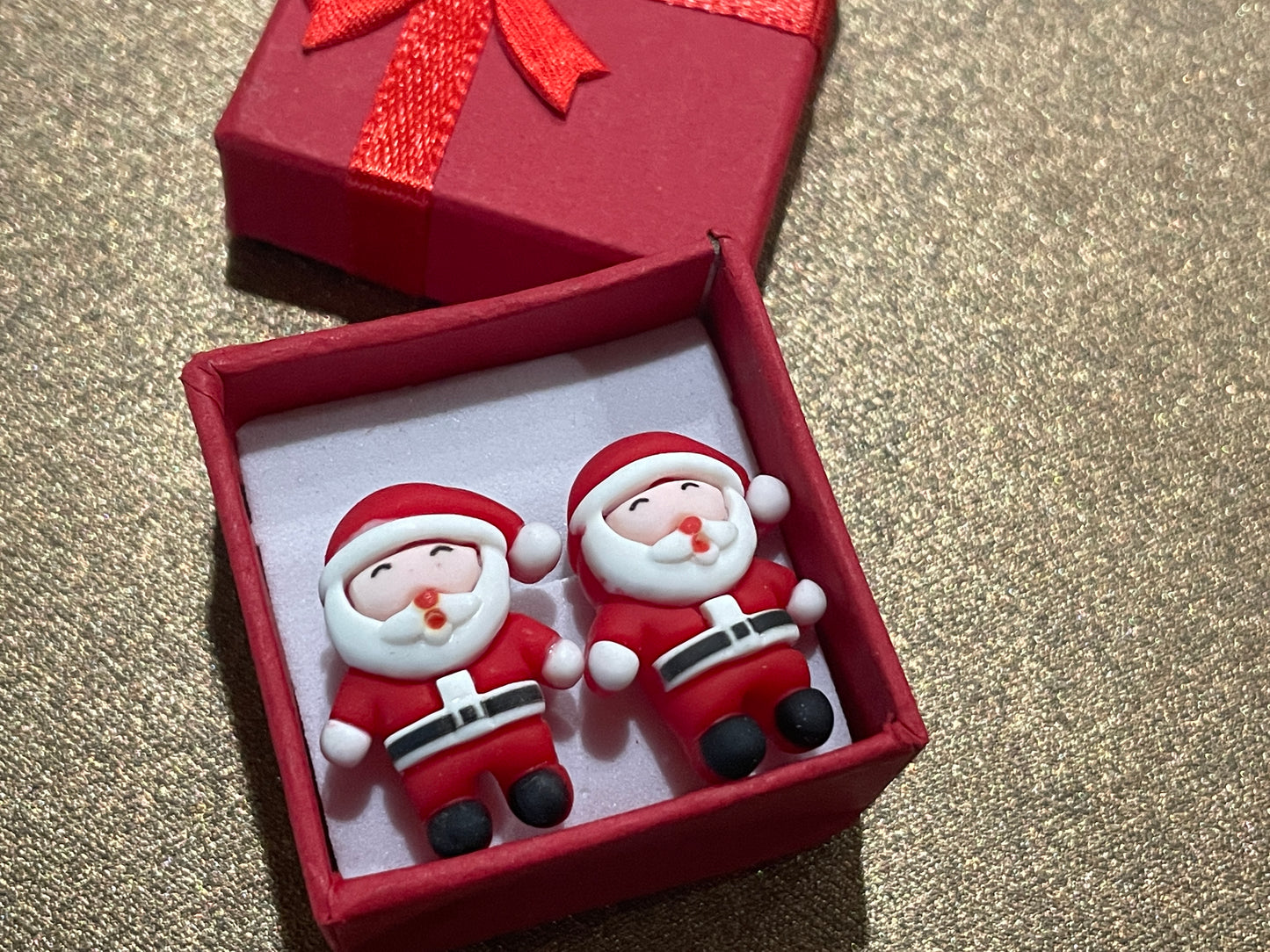 2 pair Christmas earrings holiday jewelry gift