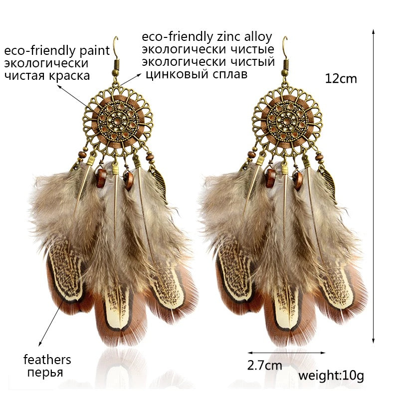 Unique earrings lightweight tribal jewelry gift for women/girls