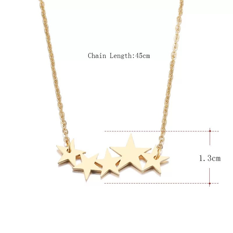 Star' Charm necklace family good luck no fade jewelry gift