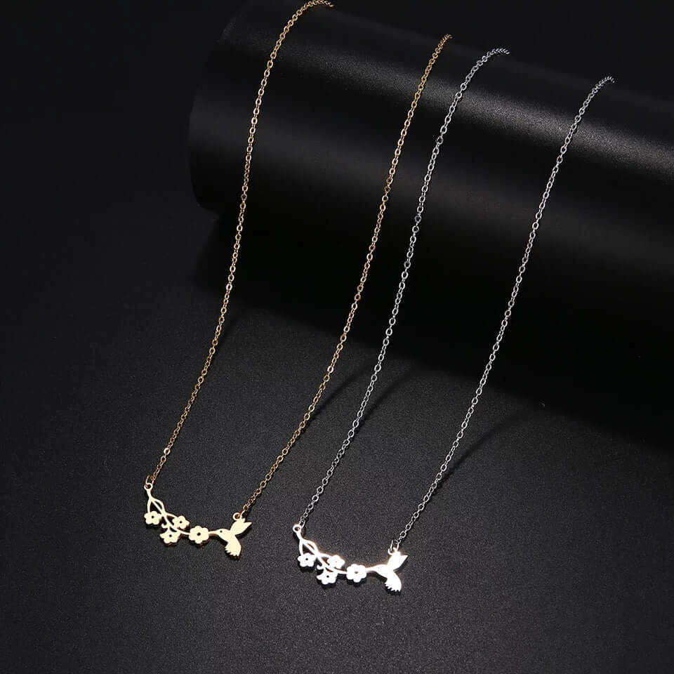 Charm pendent flying bird Necklace stainless steel non fade Jewelry gift